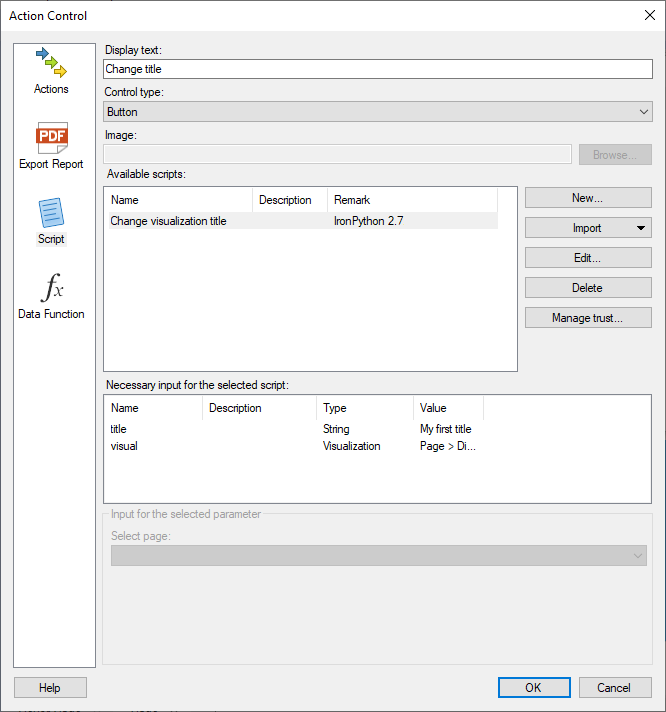 Details on Action Control