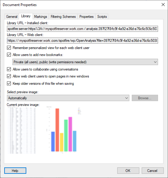 Details on Document Properties – Library