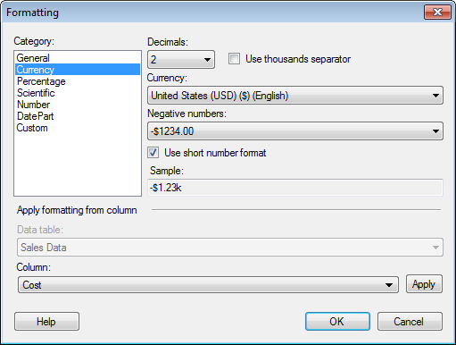 Details on Formatting