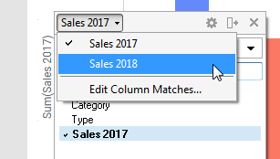 Multiple data tables in one visualization