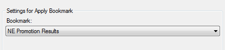 Apply Bookmark dialog