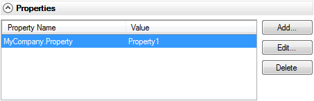 Screen capture of information link properties tab