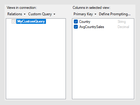 Custom queries