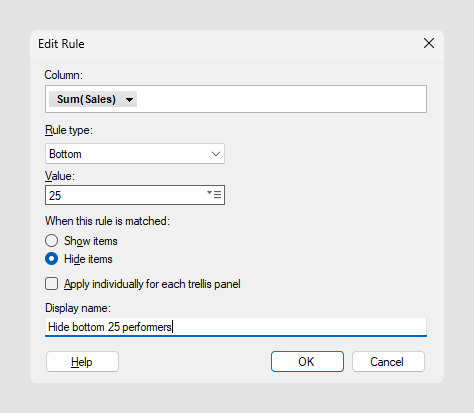 Add/edit rule