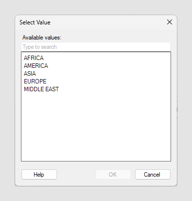 Select value for on-demand inputs
