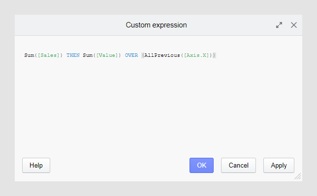 Shortcuts to frequent custom expressions