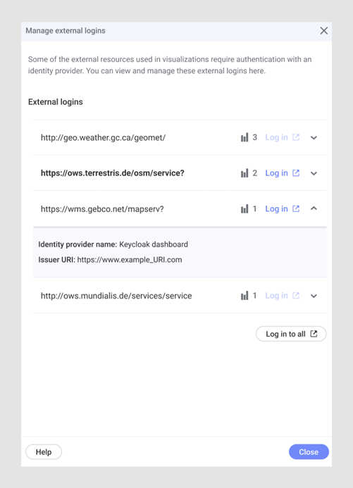 Managing external logins