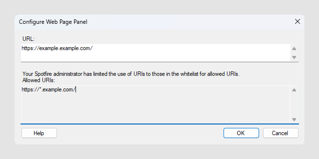Web page panel