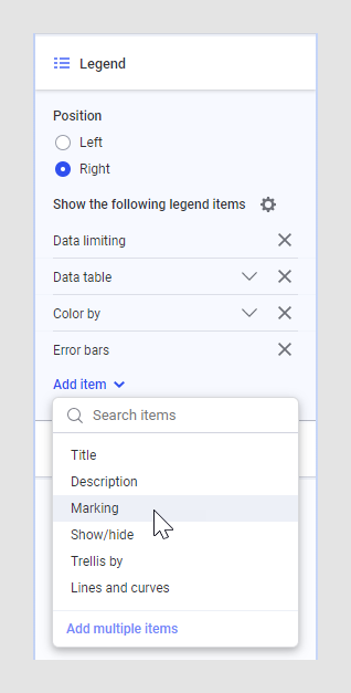 Legend Input Html Specifying the legend appearance