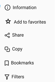 Analysis context menu