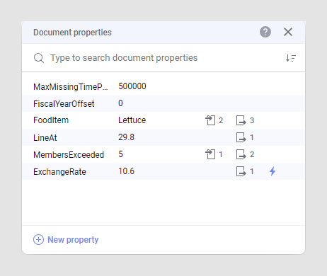 Adding or editing a document property