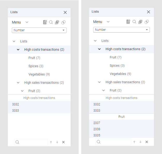 Only All List Selecting lists and list items