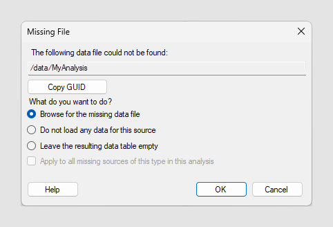 Missing file - from library