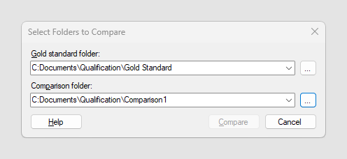 Select Folders to Compare dialog