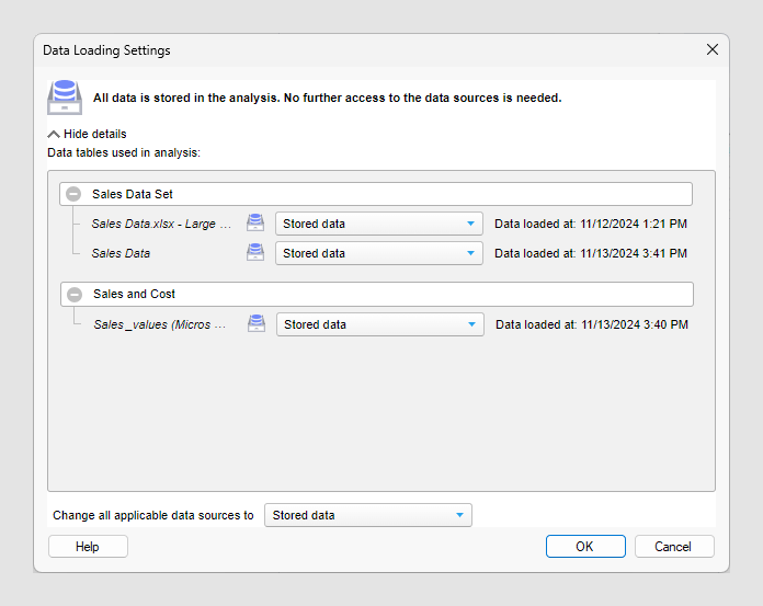 Saving a copy of an analysis file