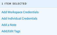 dialog box displaying credentials options