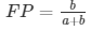 FP= \frac{b}{a+b} 
      