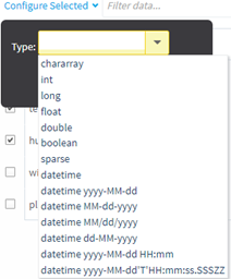 Configure Selected drop-down list 
      