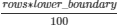 lower boundary formula 
        