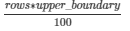 upper boundary formula 
        
