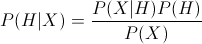 conditional probability formula 
    