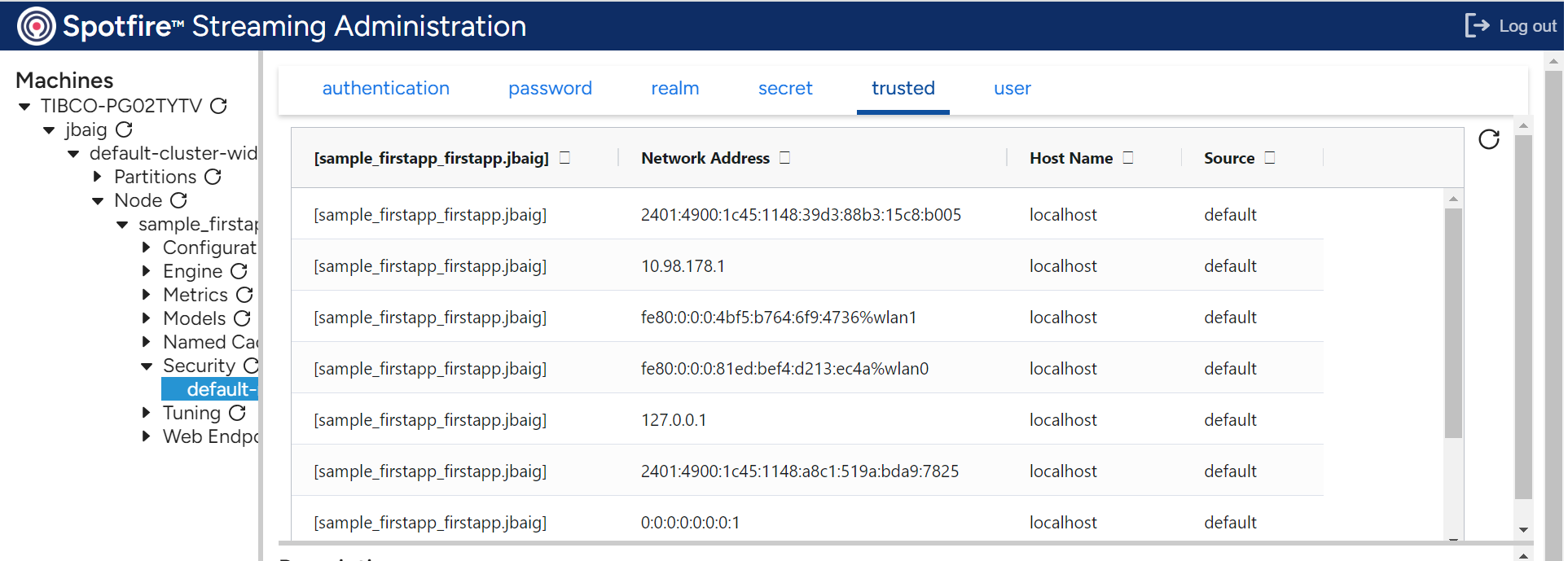 Trusted Hosts