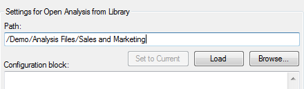 Open Analysis from Library dialog