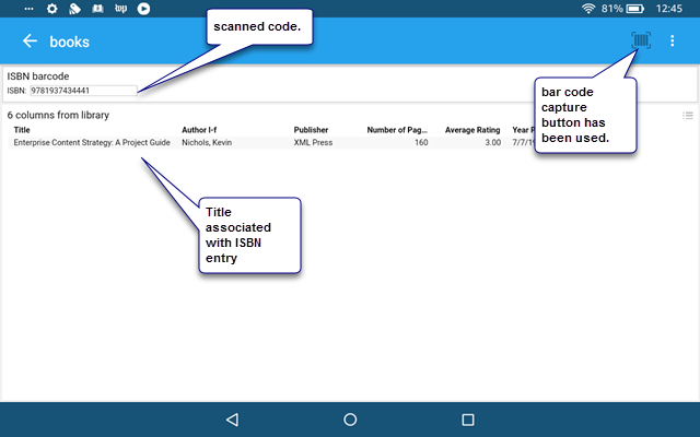 Barcode example on Android