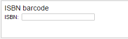 Text area showing ISBN bar code text area