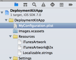location of MyConfdiguration.plist in Xcode.