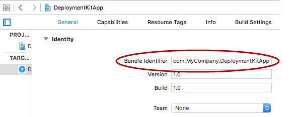 bundle identifier