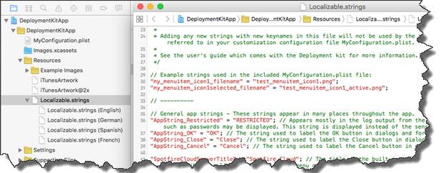 Localizable.strings file