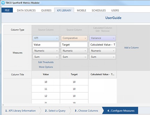 Configure Measures