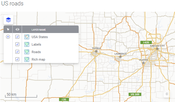 Abbildung einer Kartenebene
