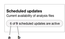 Scheduled updates summary pane--section 1