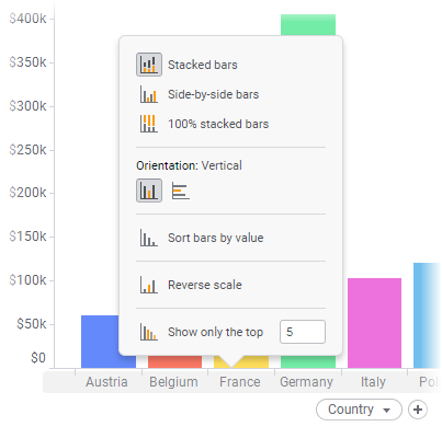 Show top bars pop-up