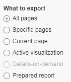 Elementos que se exportarán