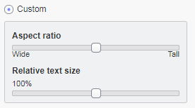 Proporciones personalizadas