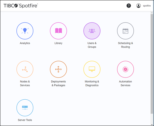 Administration interface introduction