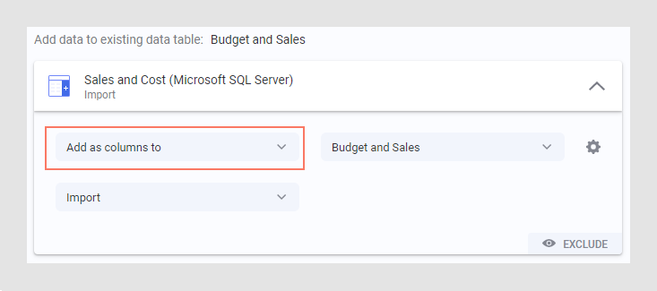 Adding columns to a data table