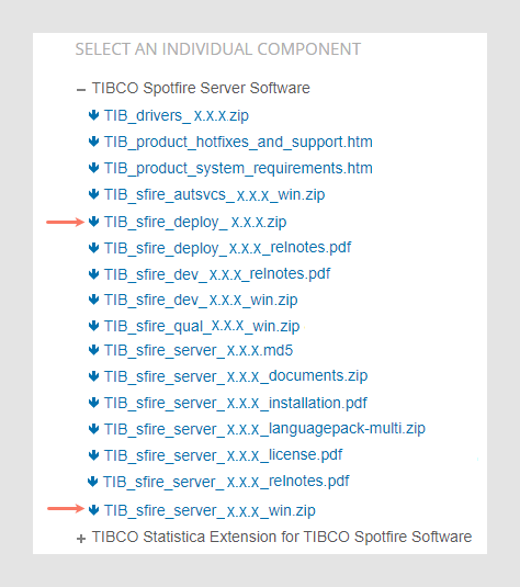 list of downloadable files