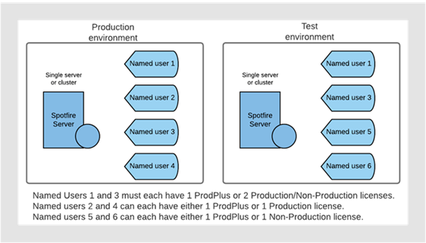 production and non-production license diagram