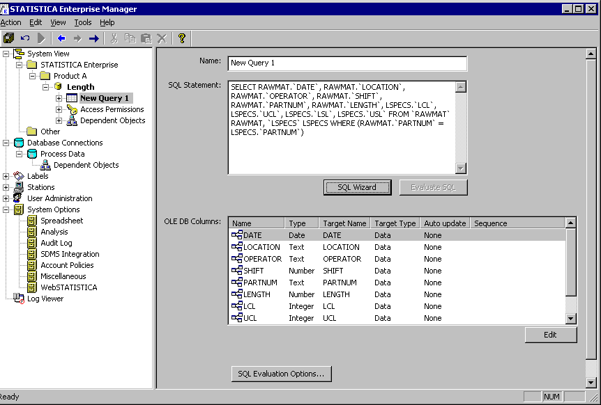 Example 4: Setting Up a Data Configuration