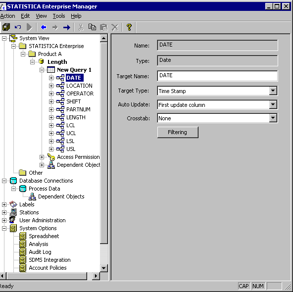 Example 4: Setting Up a Data Configuration