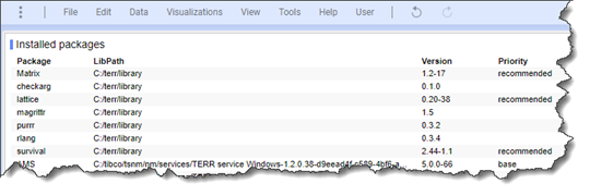 installed packages
