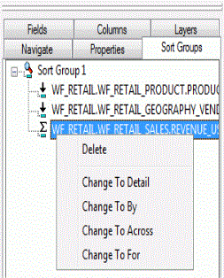 [ソートグループ] タブ