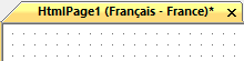 フランス語の HTML ページのタブ
