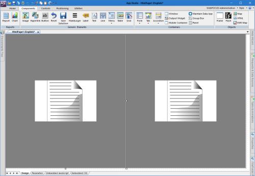 HTML page with 2 autosized reports