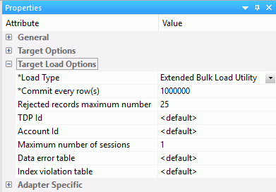 Teradata Extended Bulk Load options