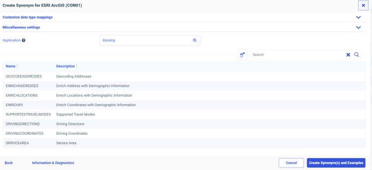 Create Synonym for Esri ArcGIS